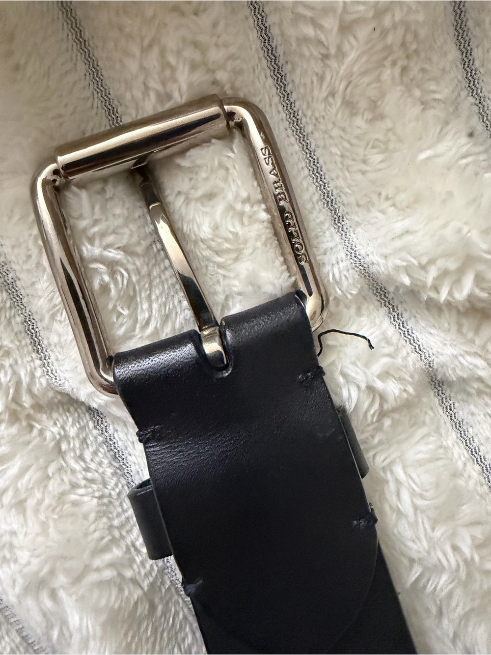 Burberry Black Leather Belt with Silver Buckle - Picture 6 of 9